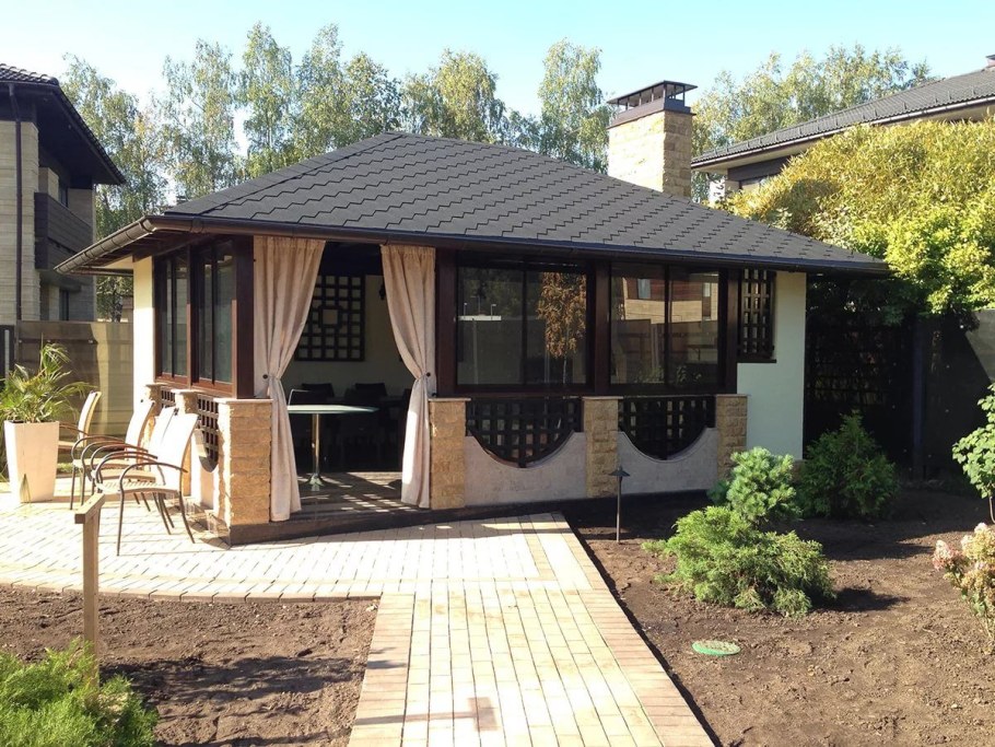 Фазенда беседка с мангалом