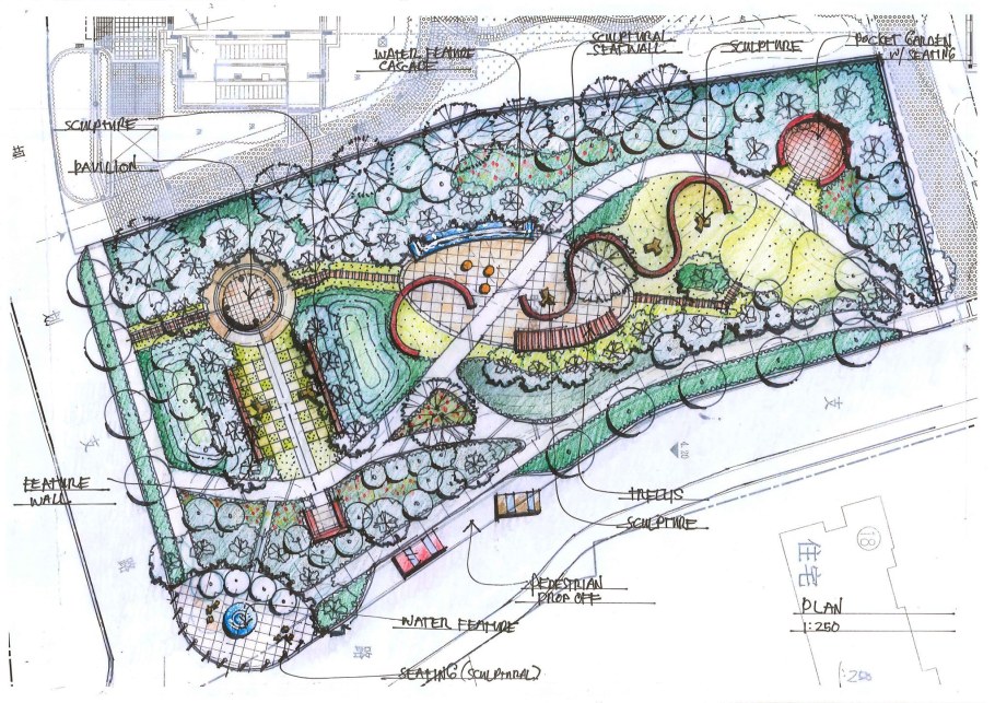 Landscape Architecture схема парка