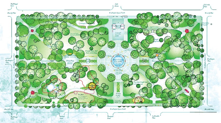 Схема сквера