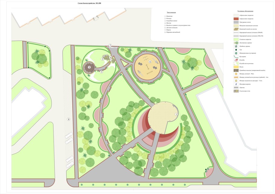 Генеральный план сквера