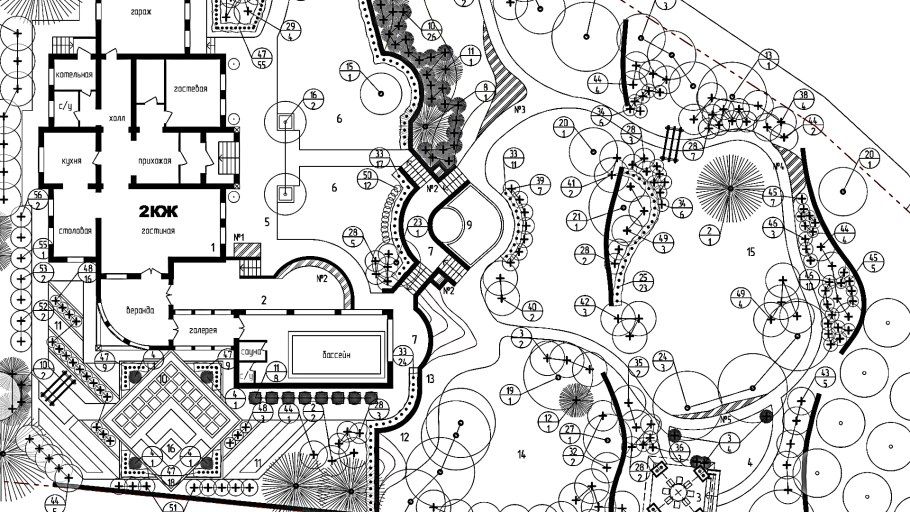 Ландшафтное проектирование чертежи