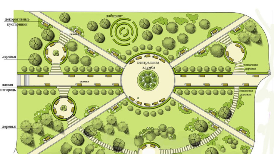 План сквера