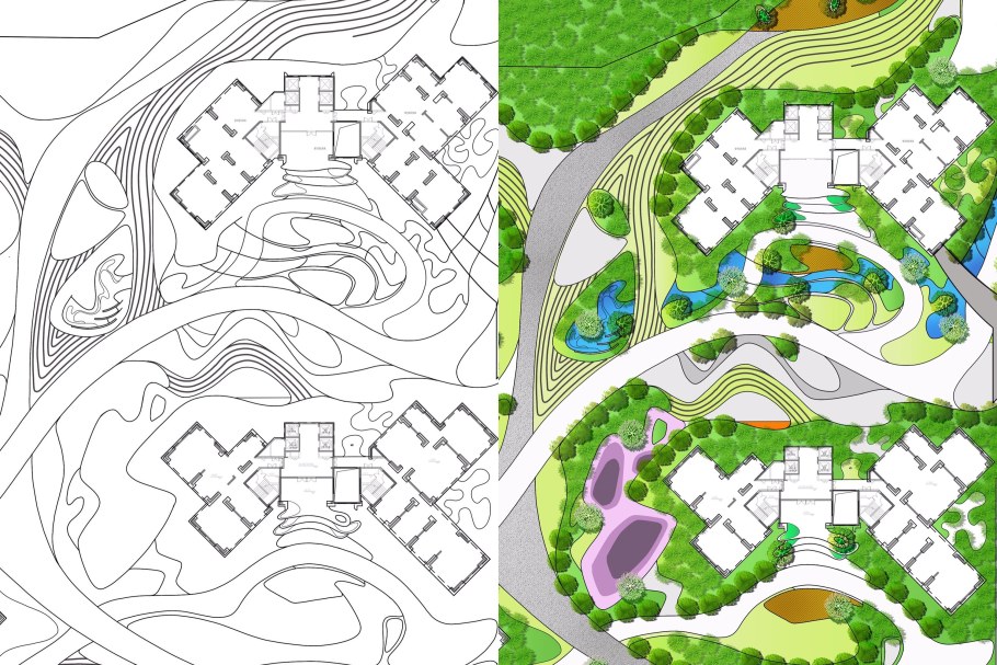 Ландшафт парка план