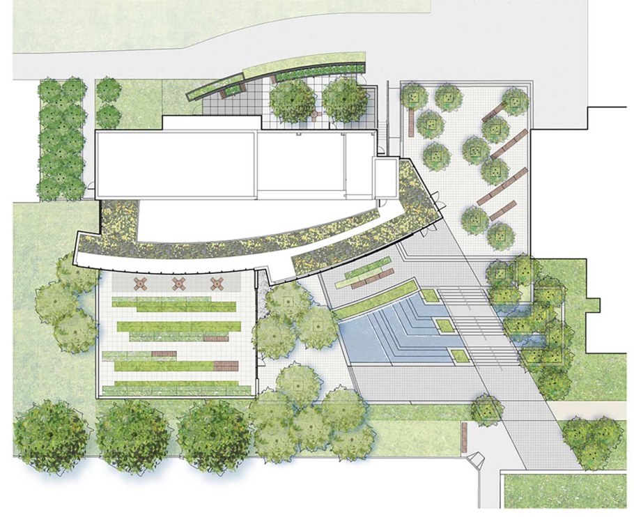 Генплан участка общественного здания