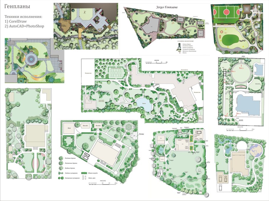 Генплан участка архикад