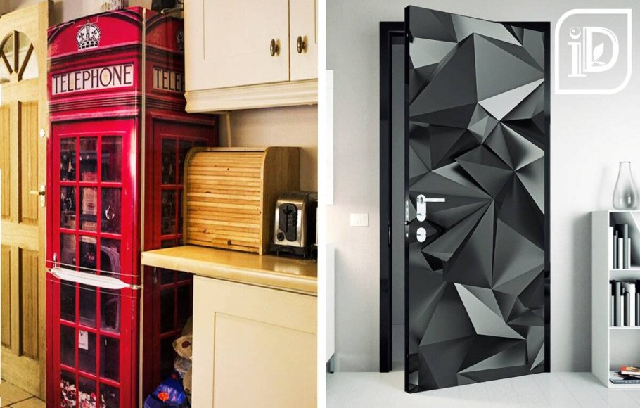 Обклеить дверь пленкой