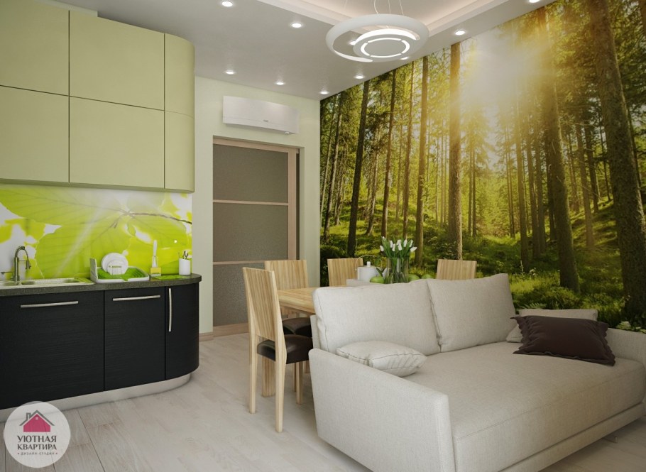 Декоративная штукатурка стен на кухне