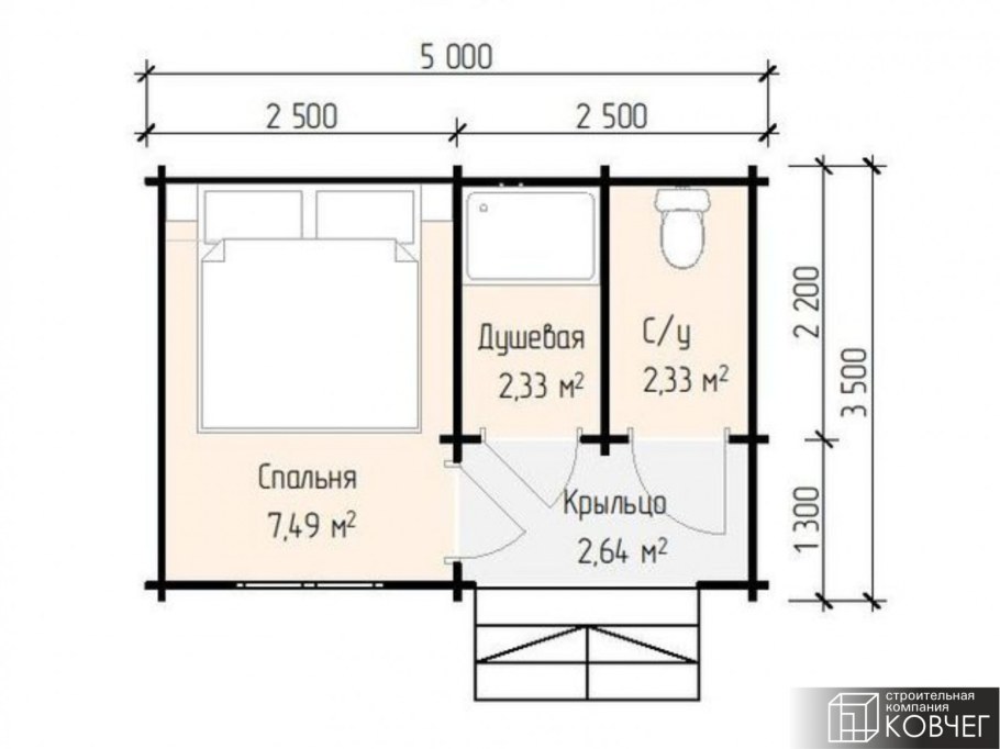 Туалет с хозблоком для дачи