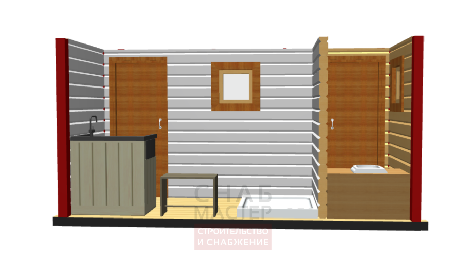 Туалет с душем для дачи
