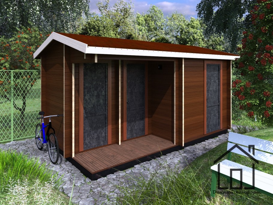 Чертёж хозблока душ, туалет, сарай с размерами