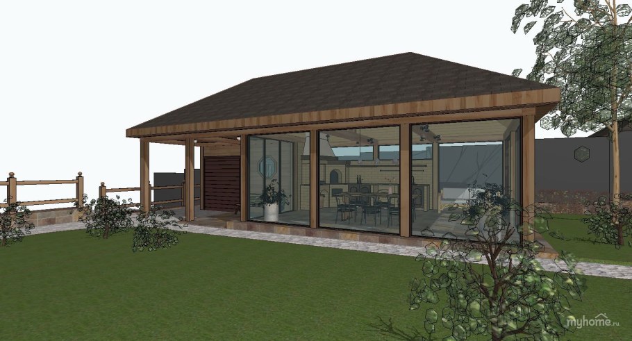 Беседка к дому