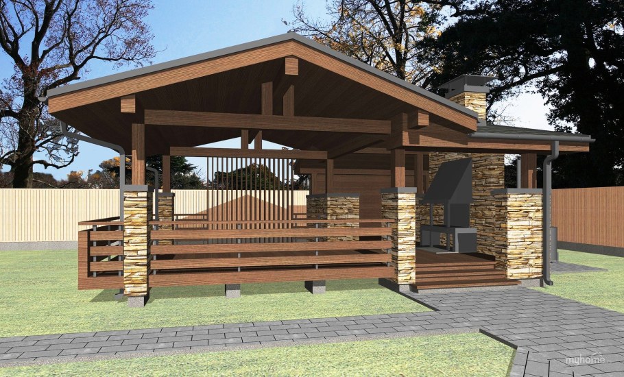 Беседка барбекю скетчап