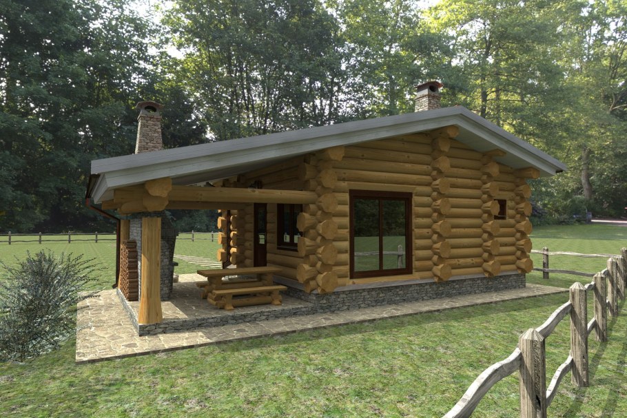 Баня 3*3 с беседкой