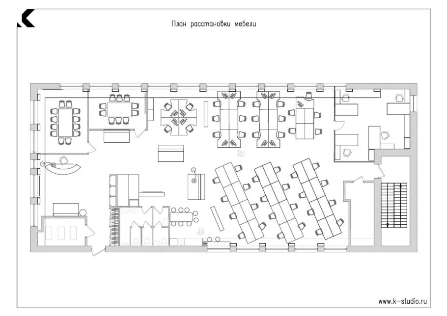 Чертеж офиса