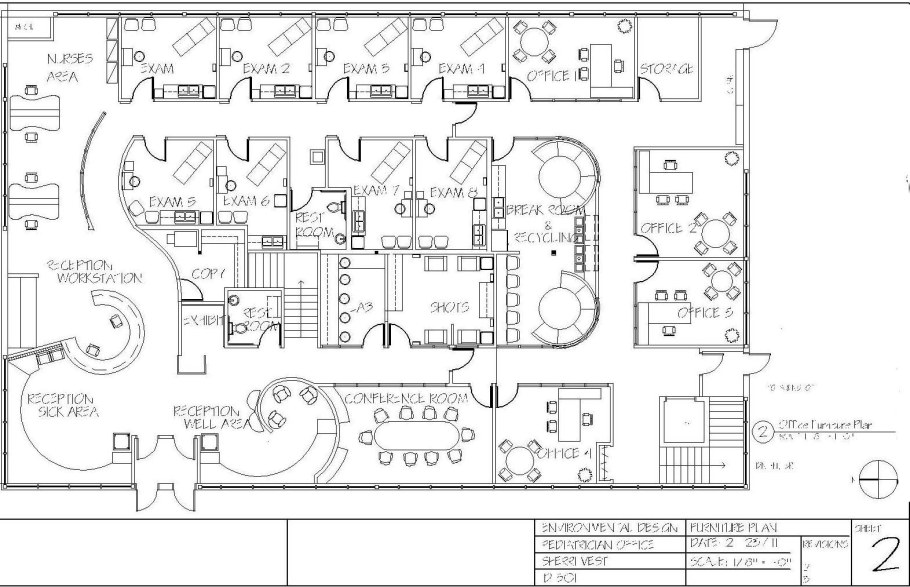 Чертеж офиса