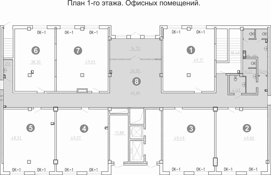 План офисного здания