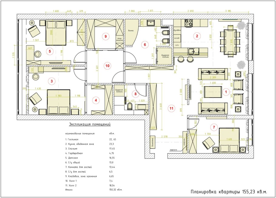 План помещения с размерами