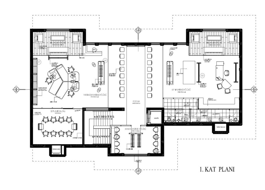 План офисного здания чертеж