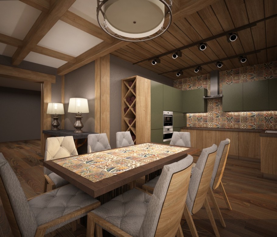 Баня в стиле Шале