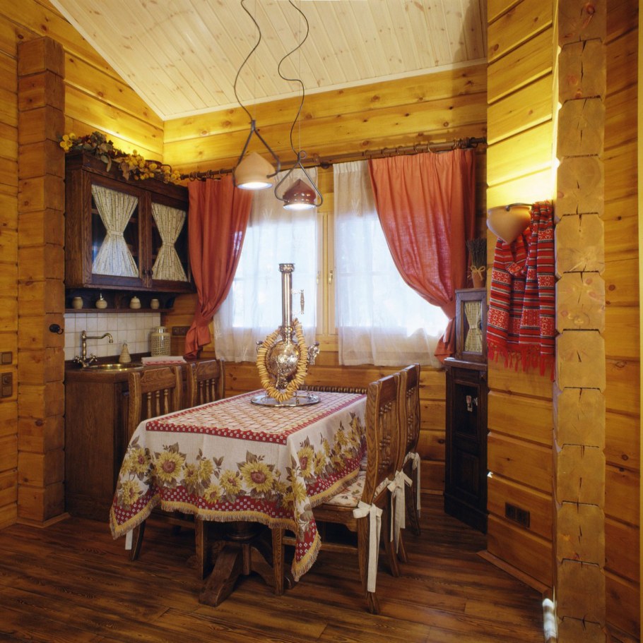 Кухня в деревянном доме