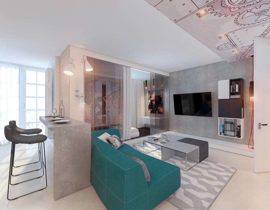 Дизайнер однокомнатной квартиры 40 кв.м