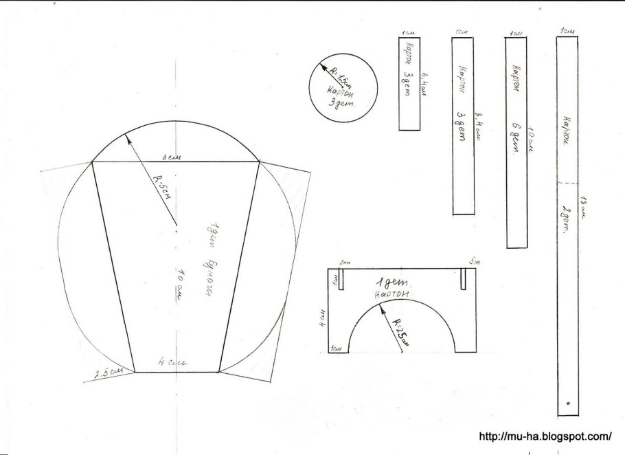 Тележка грузовая ТГВ-1250 схема