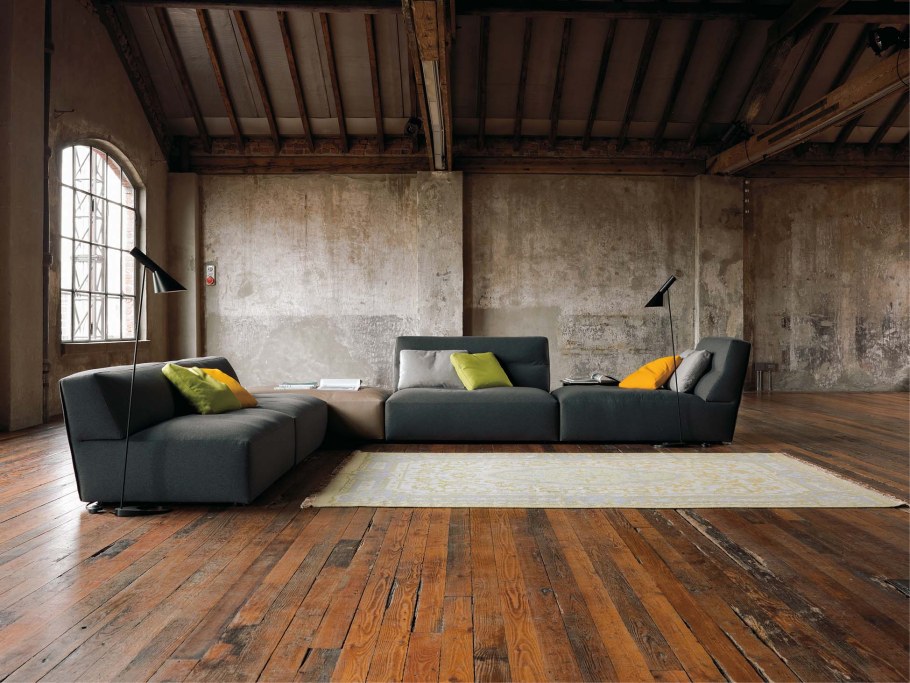 Диван лофт в интерьере