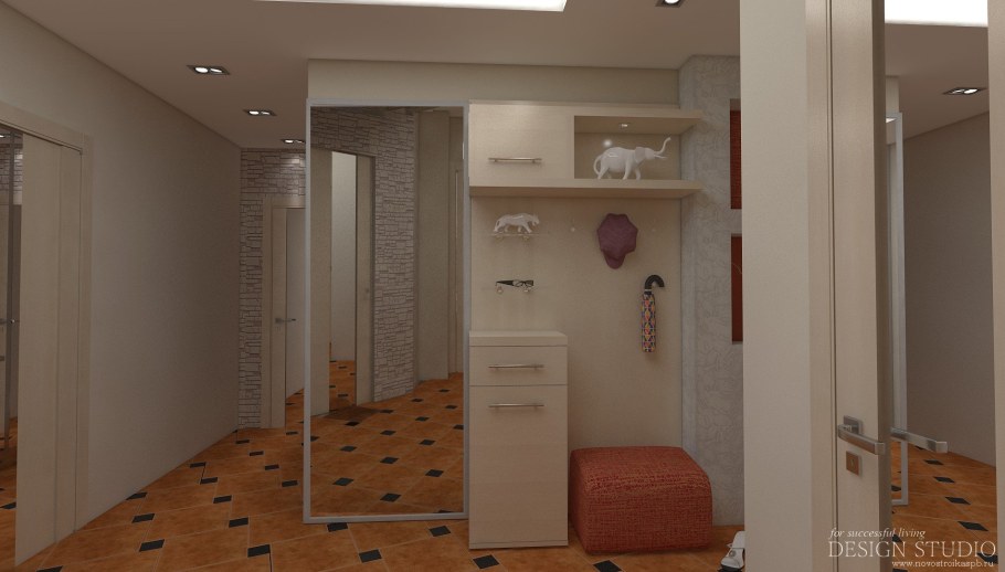 Квадратная прихожая в хрущевке