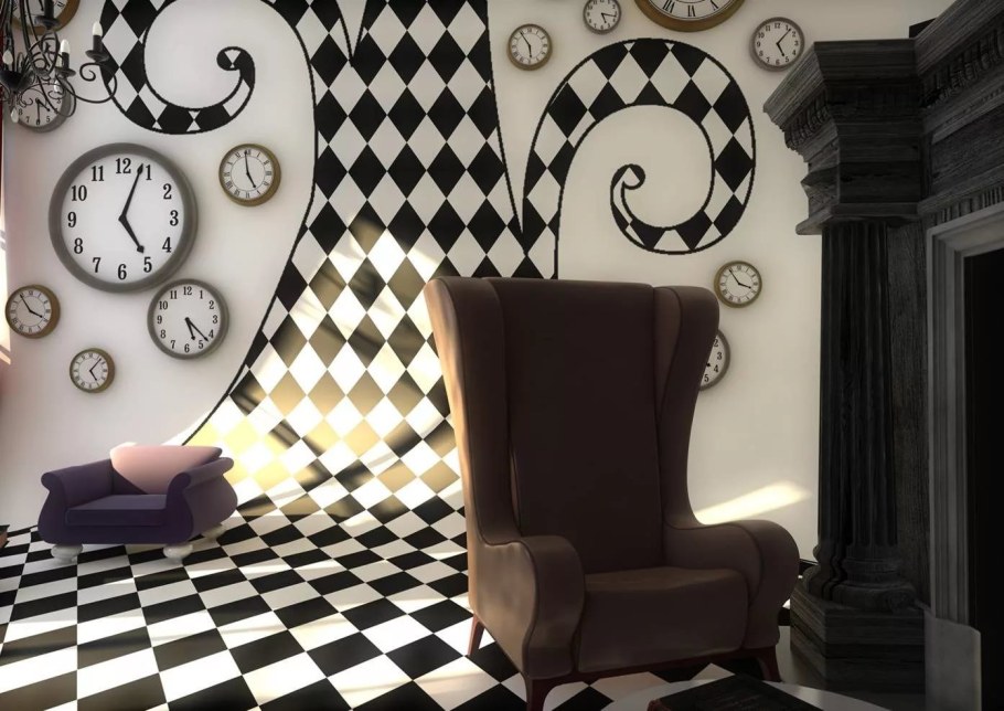 Алиса в Зазеркалье интерьер