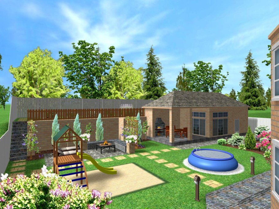 Ландшафт дачного участка 6 соток