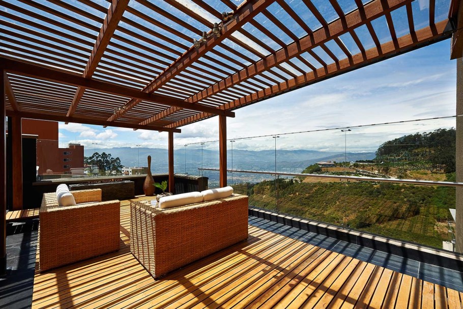 Терраса пергола второй этаж