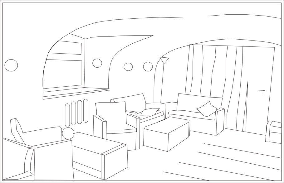 Комната зал для срисовки