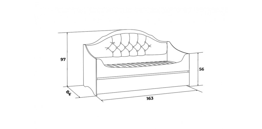Кровать Кинг сайз с каретной стяжкой