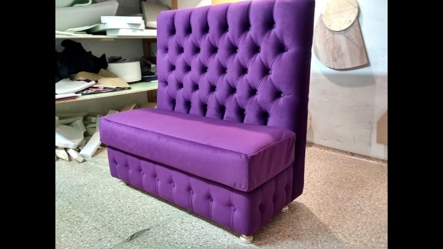 Стеганый велюр изголовье кровать Caspia 02 Vanilla