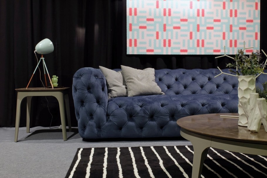 Диван Честер велюровый с каретной стяжкой