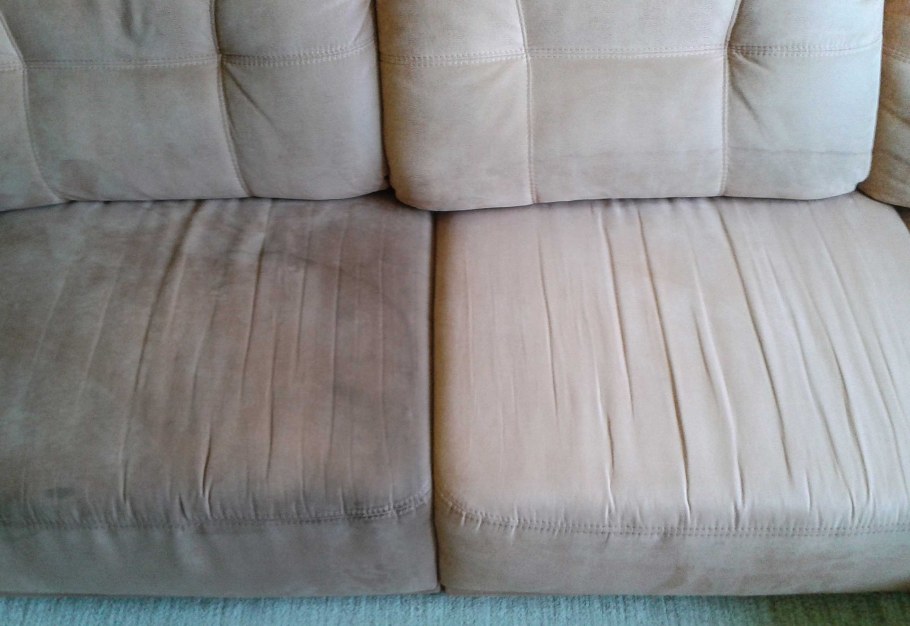 Химчистка мягкой мебели до и после