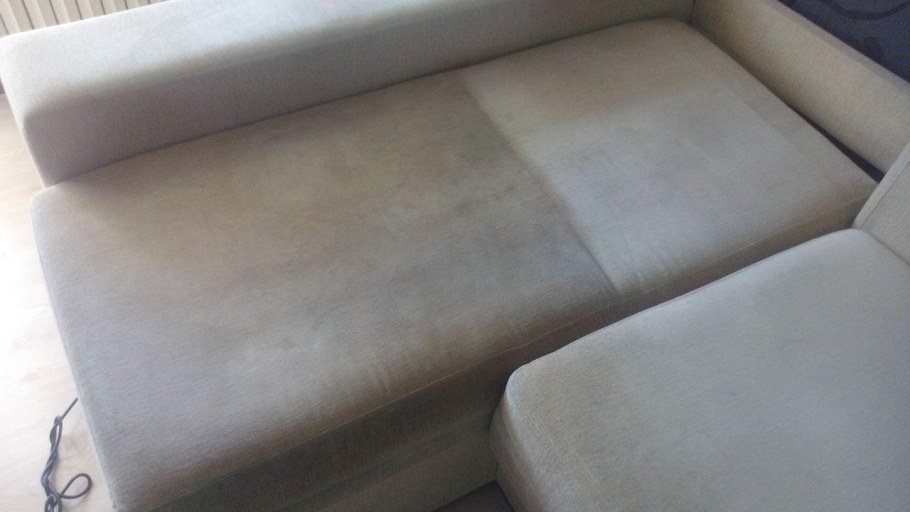 Грязный и чистый диван