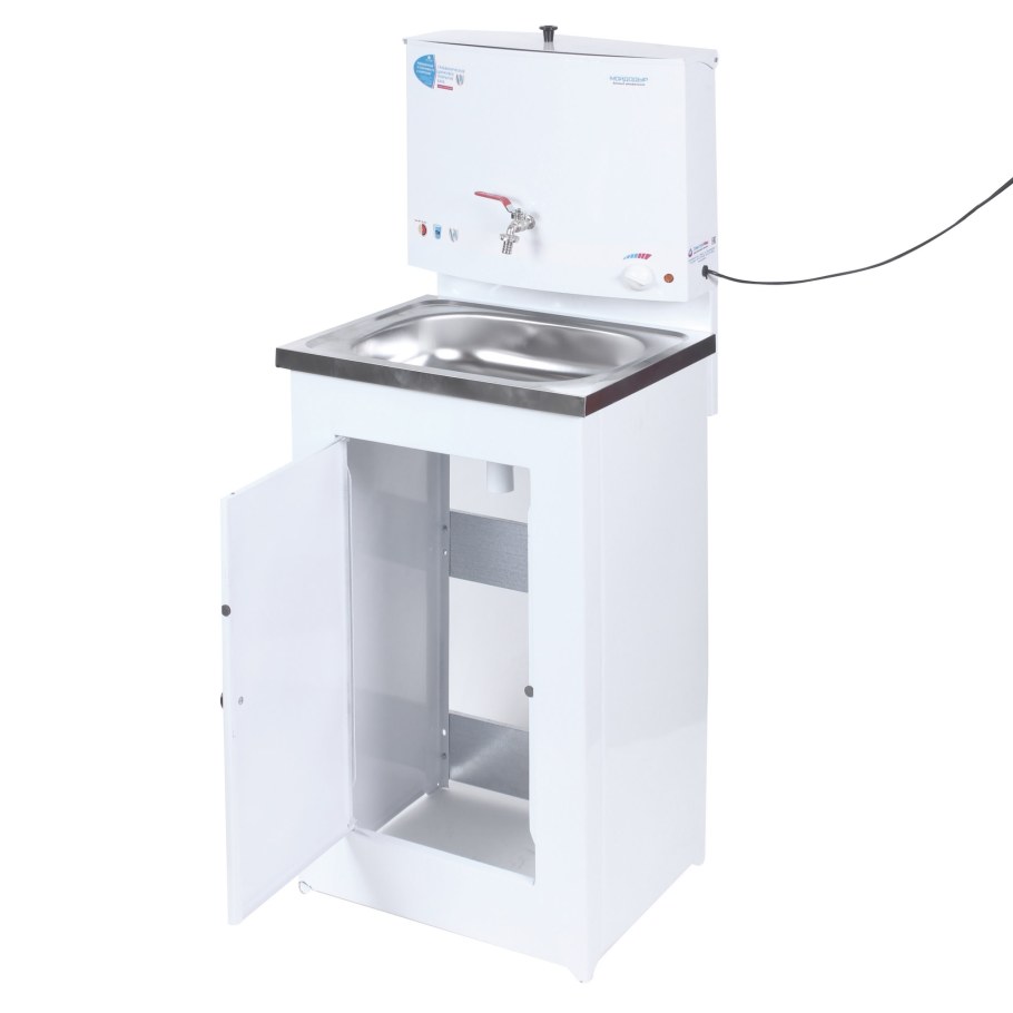 Умывальник "Акватекс" (бак антикорроз.,17л,ЭВН+мойка пласт.) Белый