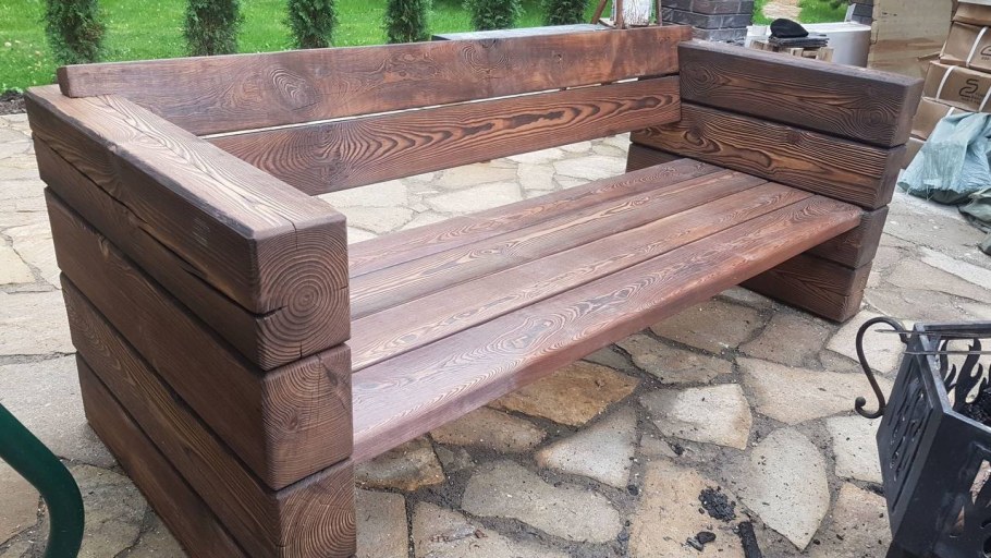 Лавочка из бруса 100х150