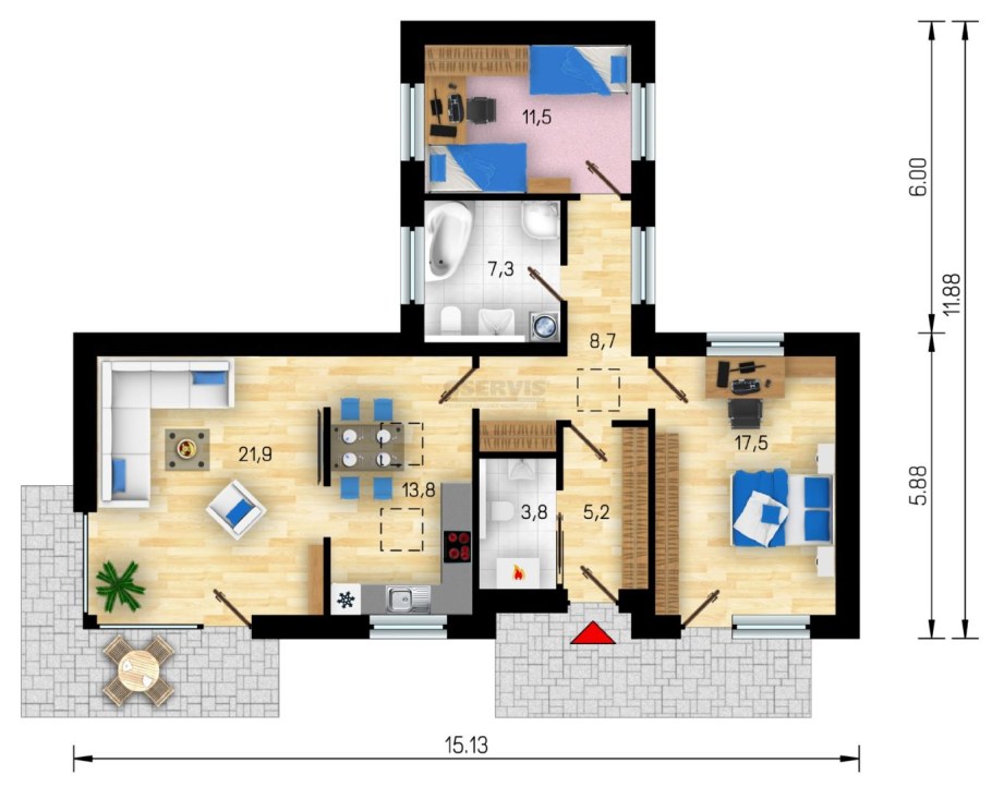 Проекты г-образных одноэтажных домов