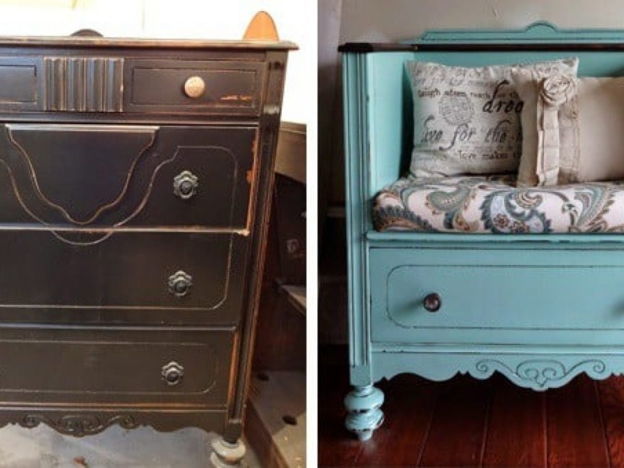 Тумба Румыния Винтаж перекраска красный