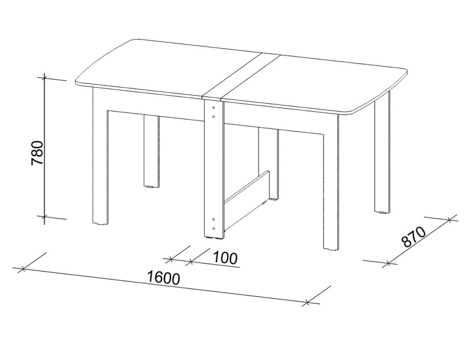 Стол лофт обеденный чертеж