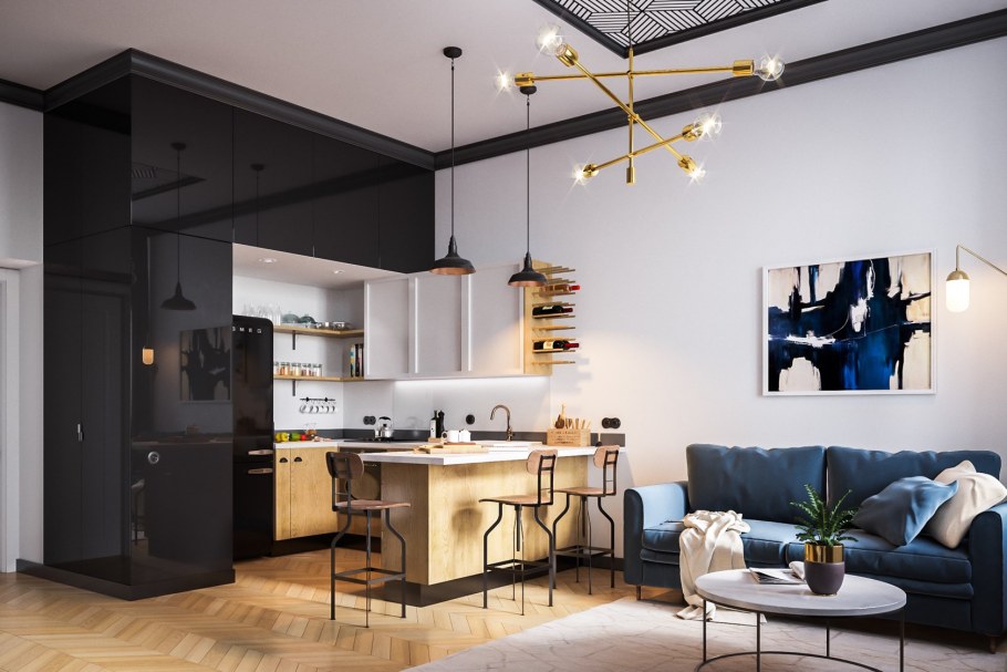 Референсы кухня-гостиная