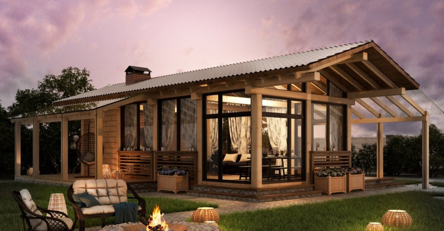 Фазенда беседка с мангалом