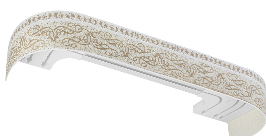 Карниз 2,4 м потолочный 1 рядный(крючки+стопор) (Magellan)