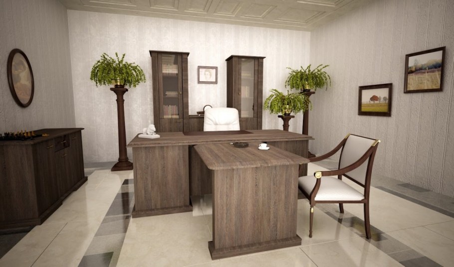 Кабинет руководителя Модерн Шамони темный