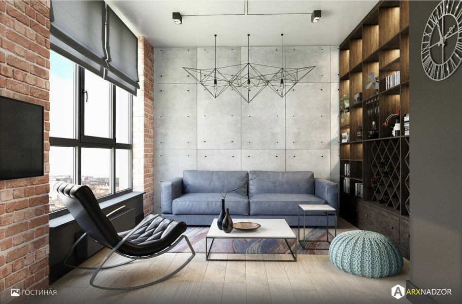 Хрущевка в стиле лофт