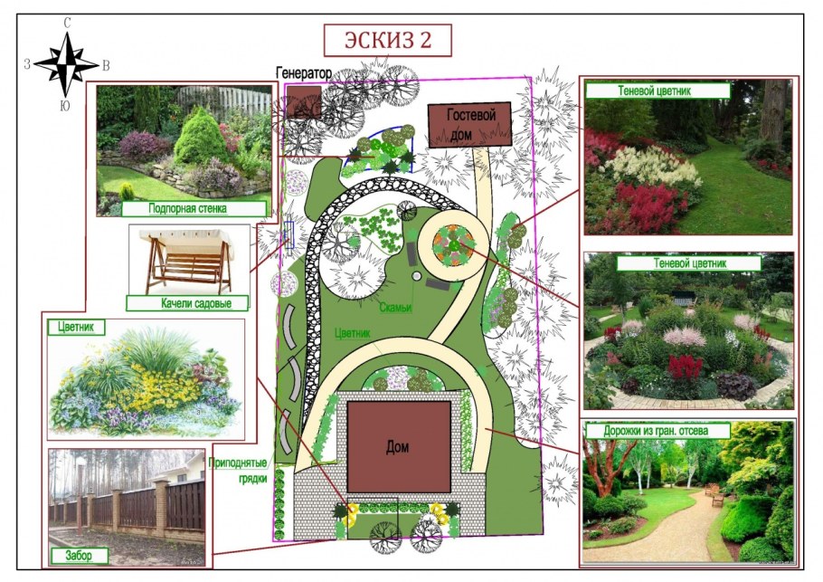 Начертите план участка культурного ландшафта