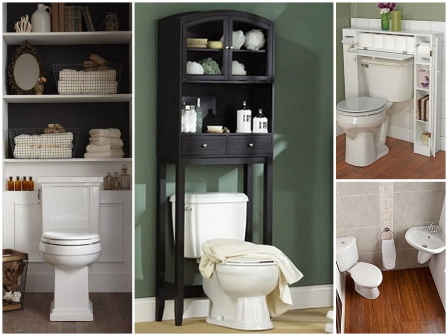 Туалет с книжными полками