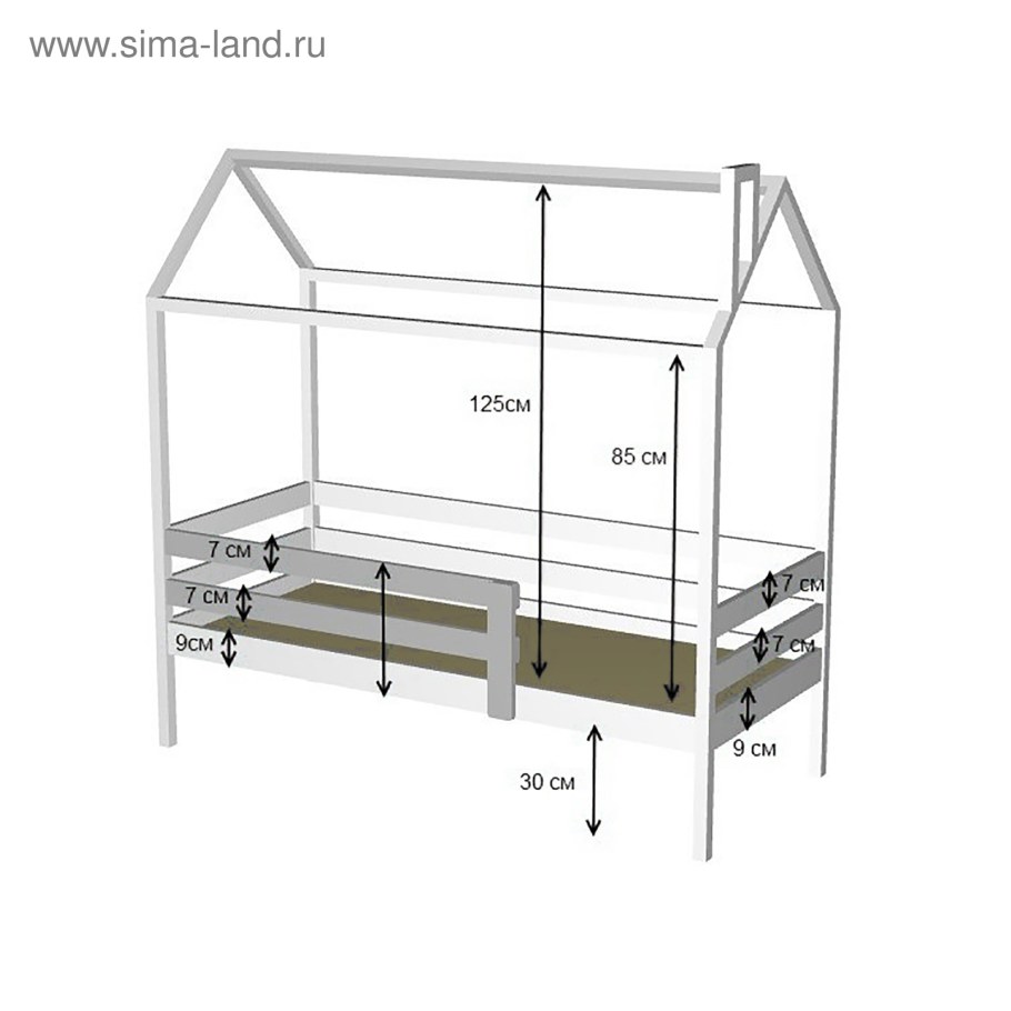 Детский деревянный домик чертеж